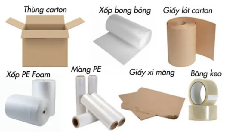 Một số vật liệu dùng để đóng gói hàng dễ vỡ