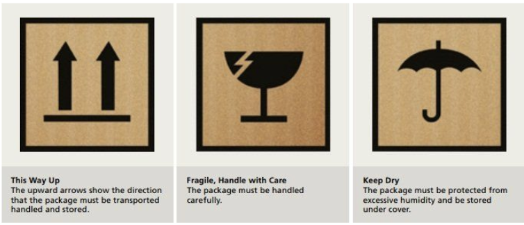 Những ký hiệu để đánh dấu gói hàng dễ vỡ