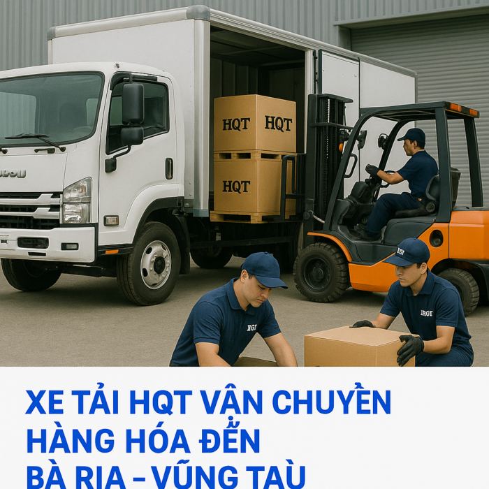 Xe tải HQT vận chuyển hàng hóa đến Bà Rịa Vũng Tàu