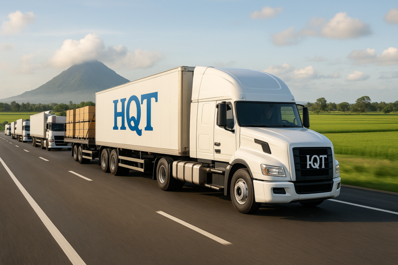 Xe tải HQT vận chuyển hàng hóa đến Tây Ninh