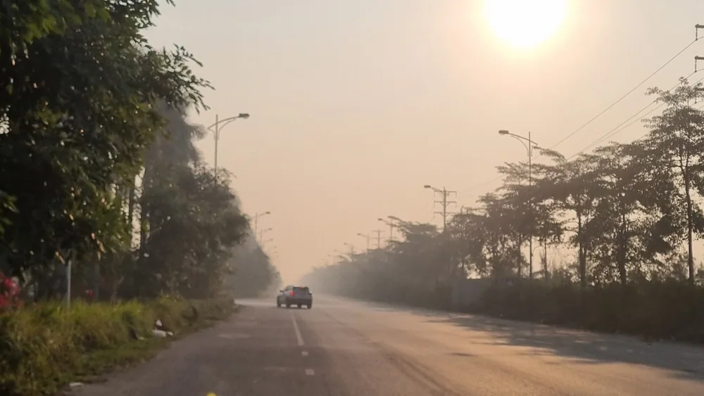 Đường vào khu vực giao nhận hàng