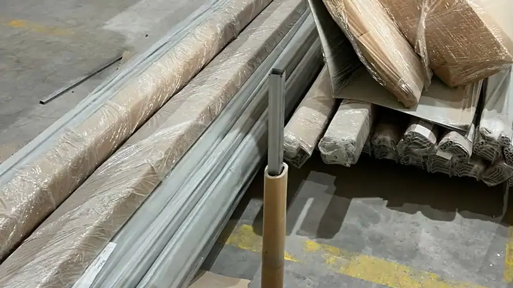 Các kiện hàng được tập kết tại khu vực kho