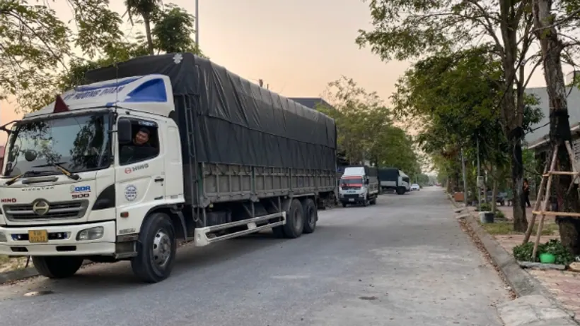 Đội ngũ xe tải đa dạng của công ty vận chuyển Hương Quân (ảnh: Hương Quân Logistics)