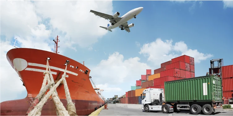 Xe tải, tàu biển và máy bay phục vụ các phương thức vận chuyển hàng hóa