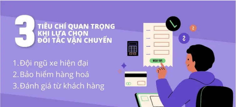 Xe thực hiện giao hàng cho doanh nghiệp tại TPHCM