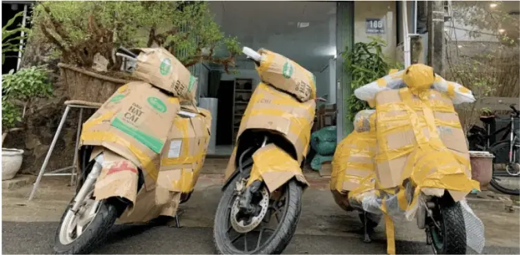 Kiểm tra tình trạng xe máy trước khi vận chuyển Bắc Nam